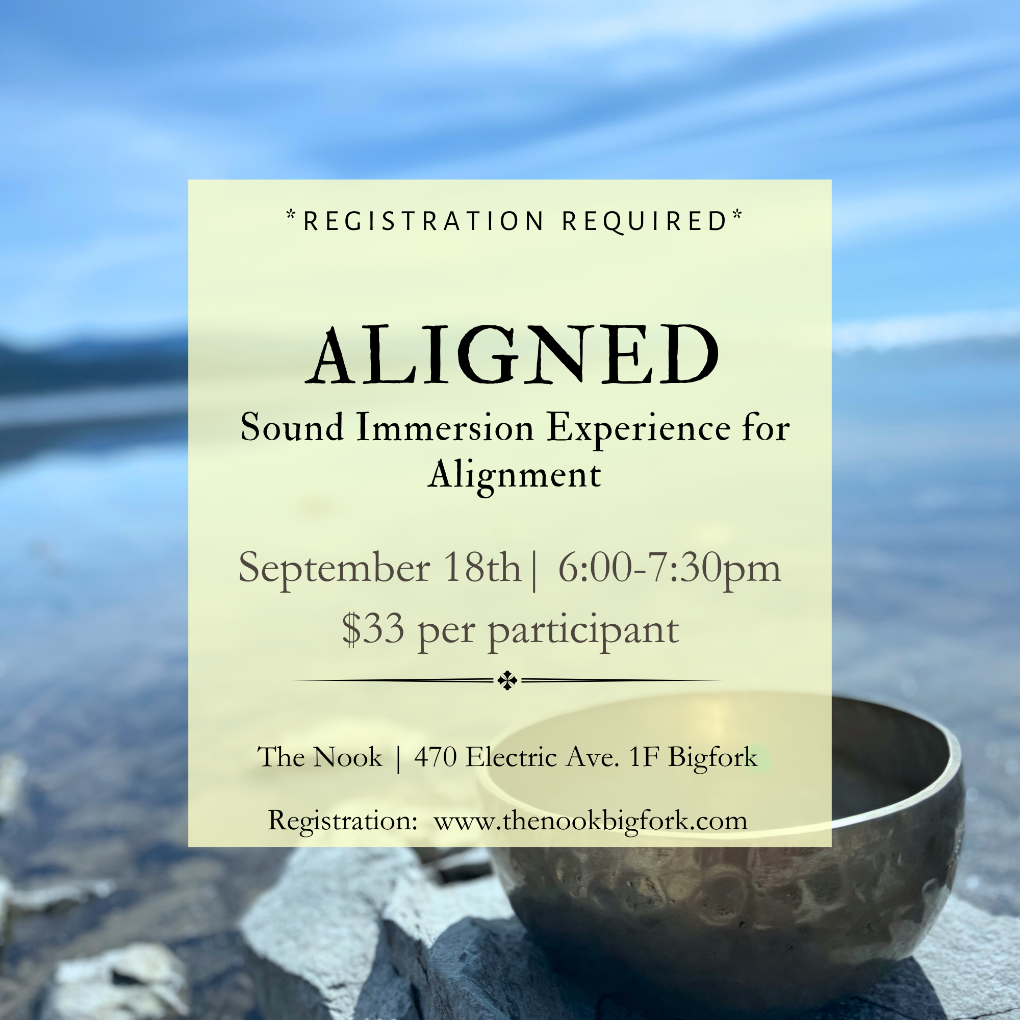 Aligned: A Sound Immersion Experience at The Nook at Bigfork Bay