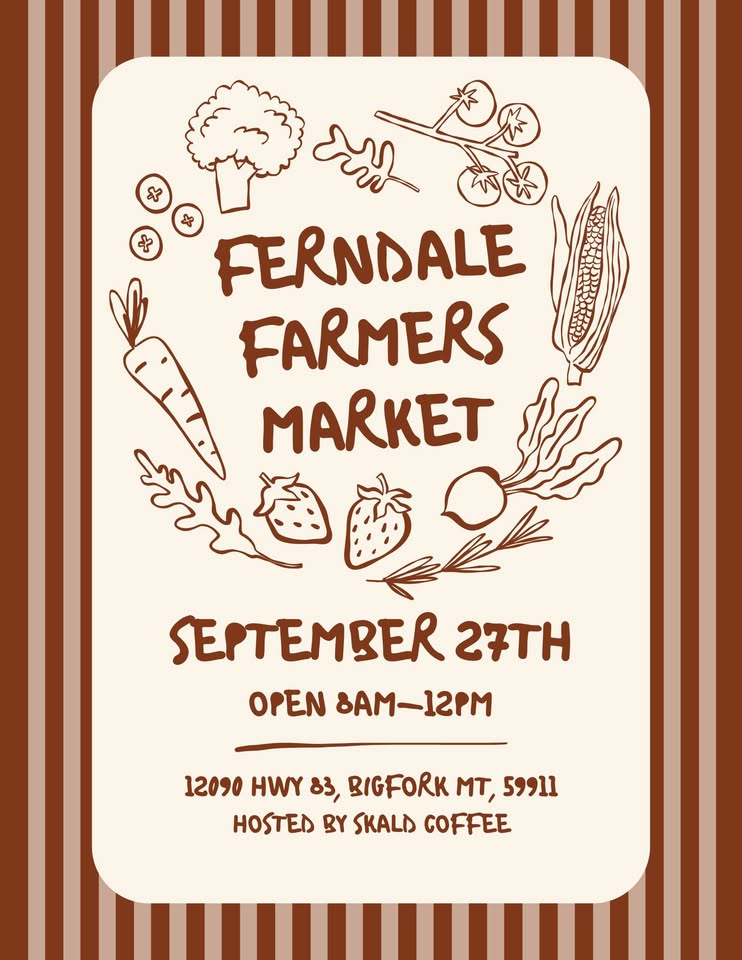 Ferndale Farmer's Market at Skald Coffee Sept 27