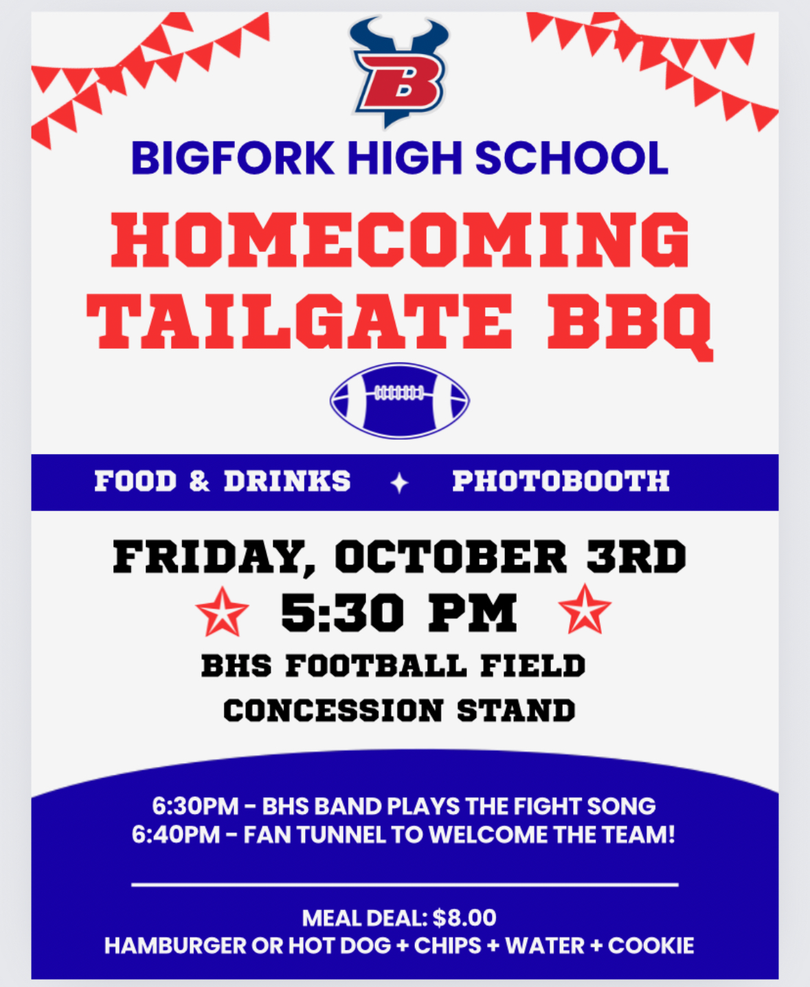 Bigfork High School Homecoming Tailgate BBQ