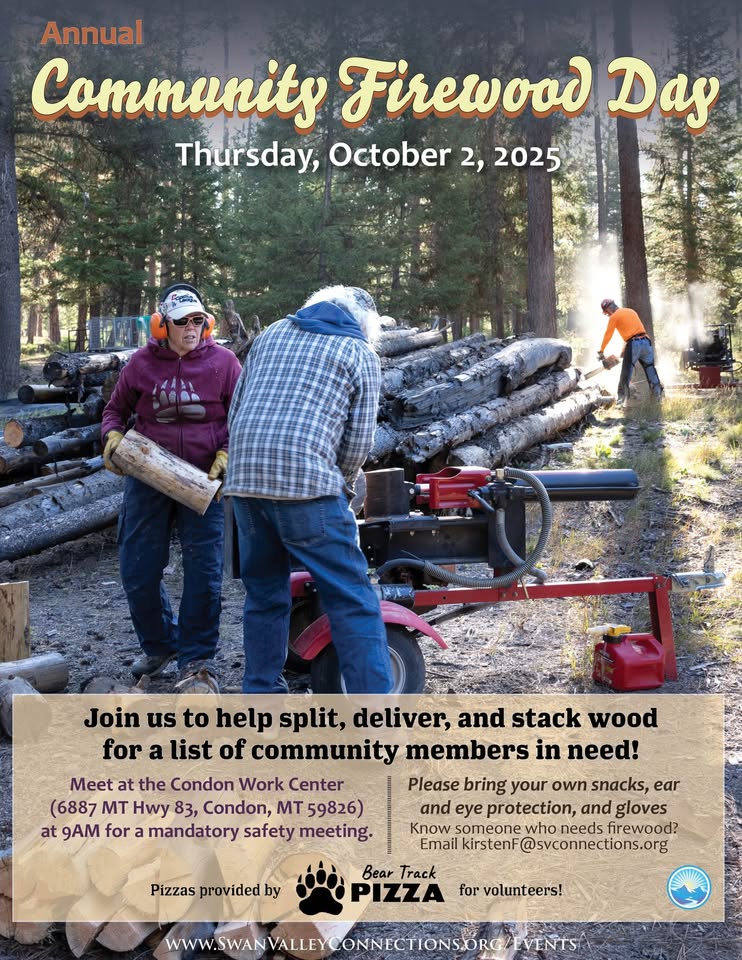Community Firewood Day at Swan valley Connections Oct 2