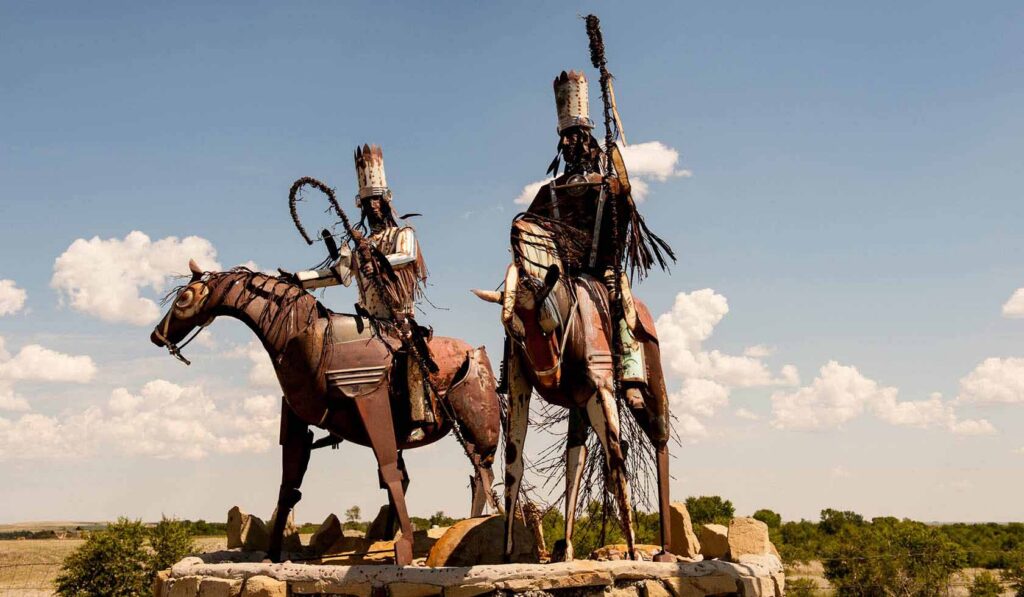 Blackfeet Warriors Sculpture Browning Montana
