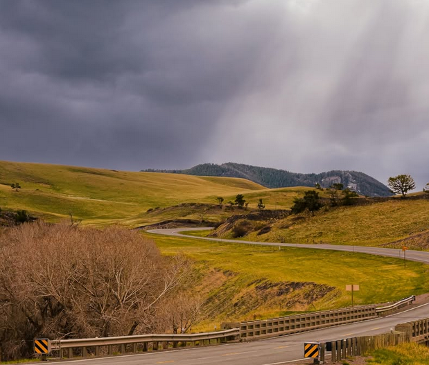 Highway near Great Falls Montana