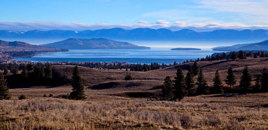 Elmo Montana looking East across Flathead Lake