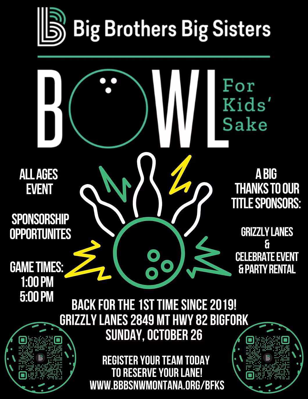 Bowl for Kids Sake at Grizzly Lanes Bowling