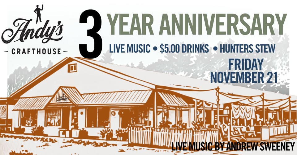 Andy's Crafthouse 3 year Anniversary Party