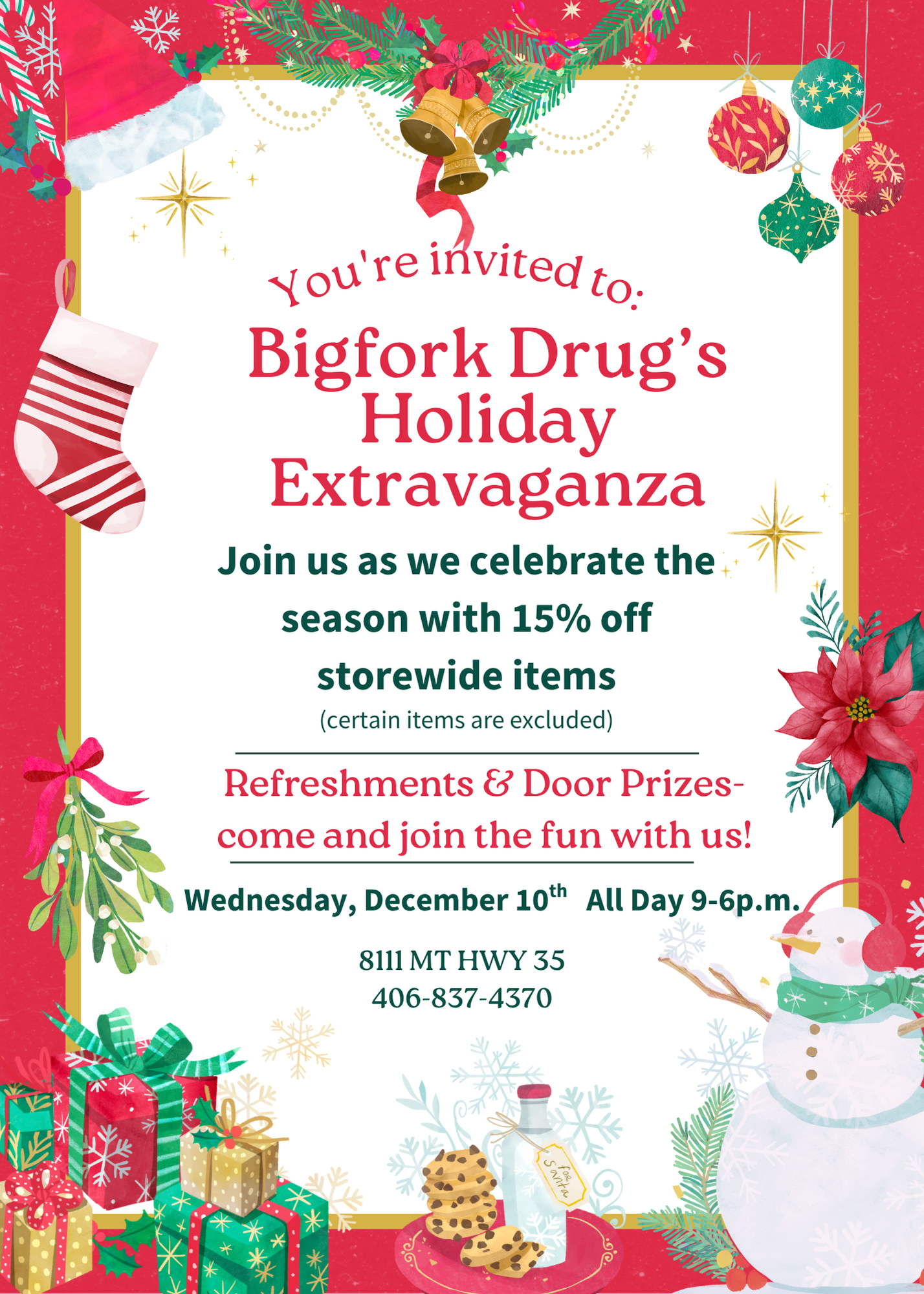 Bigfork Drug's Holiday Extravaganza Sale