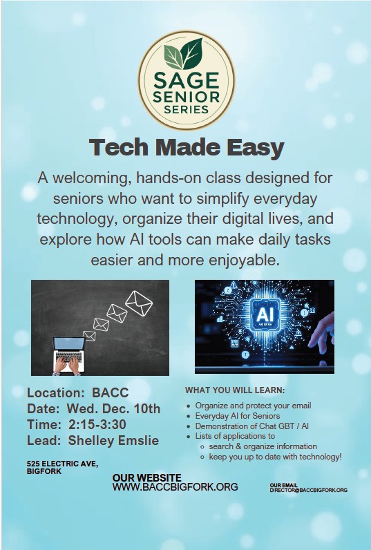 Tech Made Easy at Bigfork Art and cultural Center