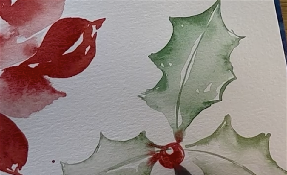 Holiday Watercolor class at BACC