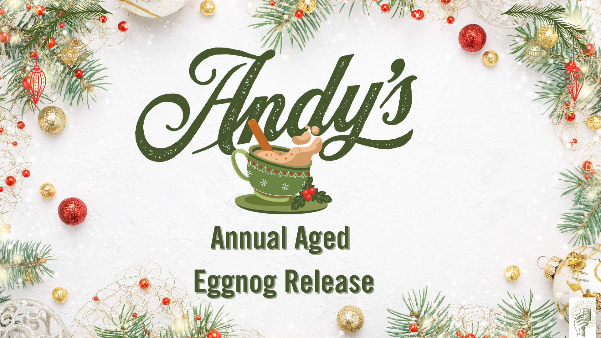 Whistling Andy's Eggnog Release Dec 6 at Andy's Crafthouse