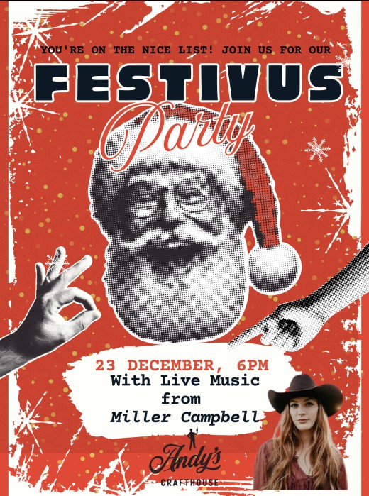 Annual Festivus Party with LIVE music by Miller Campbell