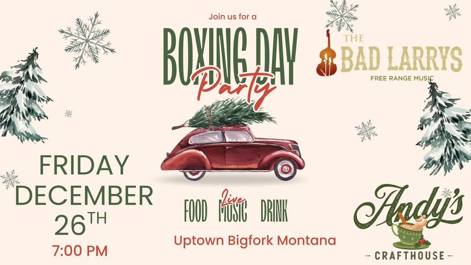 Boxing Day at Andys Crafthouse with the Bad Larry's LIVE