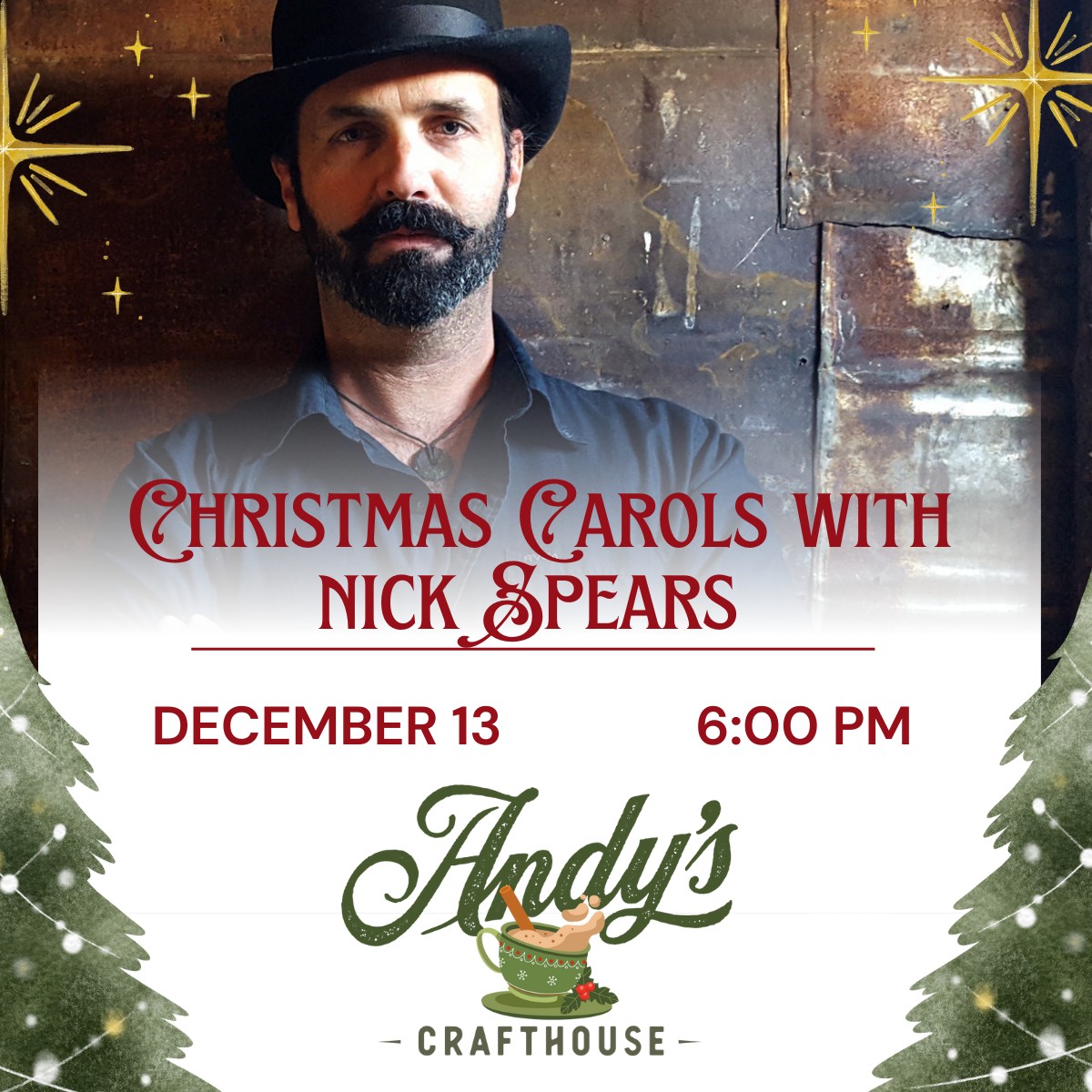Christmas Carols with Nick Spears at Andy's Crafthouse