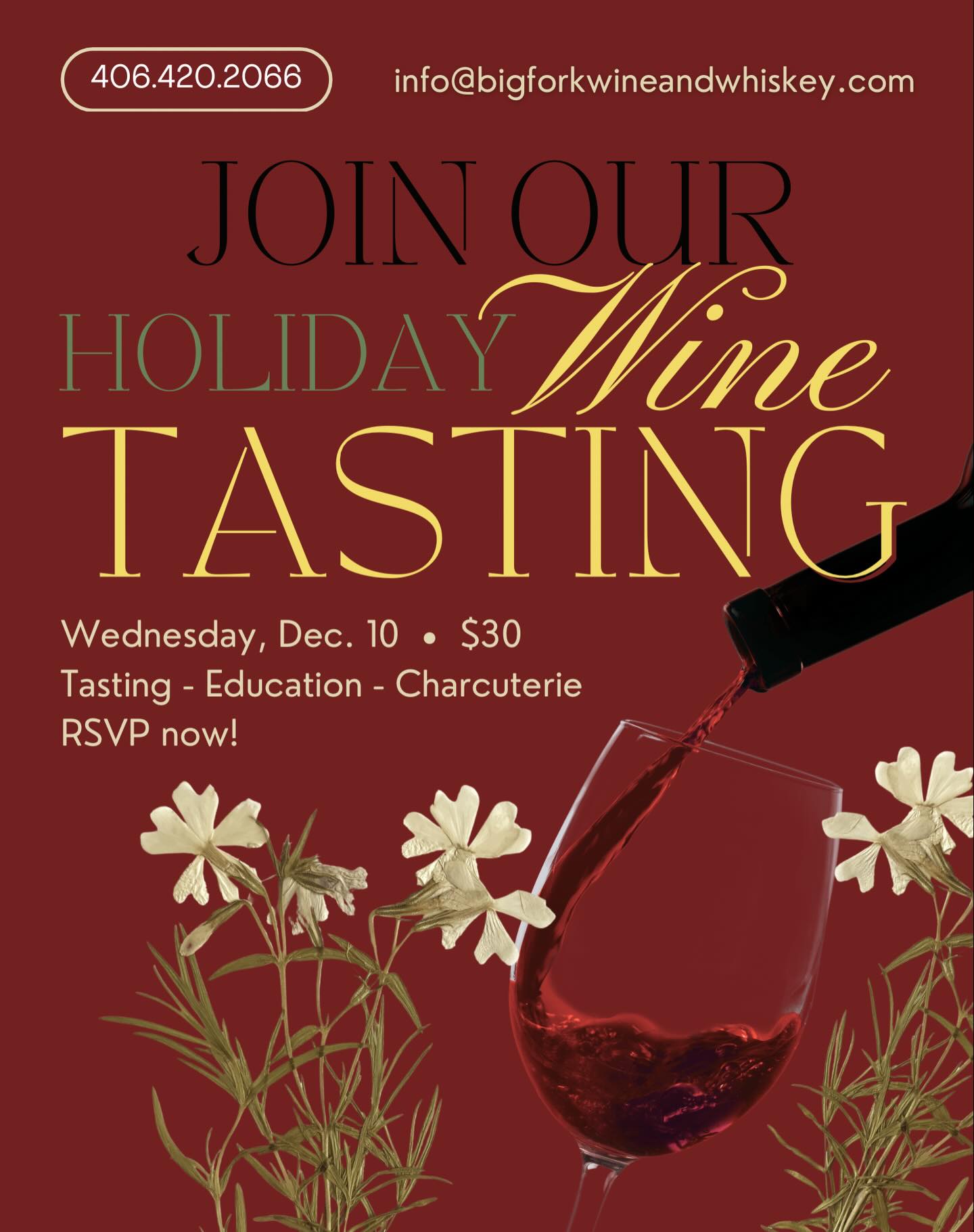 Bigfork Wine and Whiskey Holiday Wine Tasting