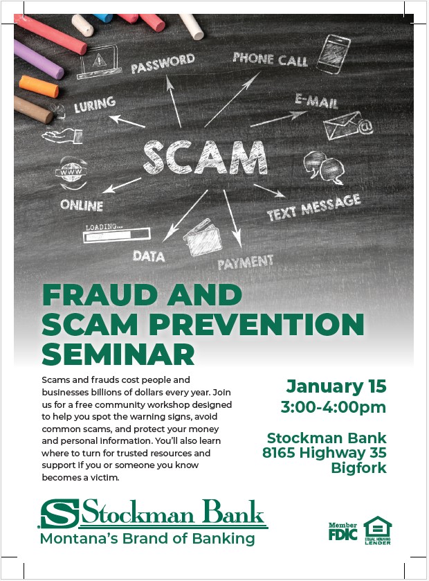 Fraud and Scam Prevention Seminar at Stockman Bank