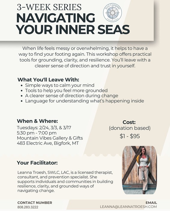 Navigating Your Inner Seas Workshop at Mountain Vibes Gallery