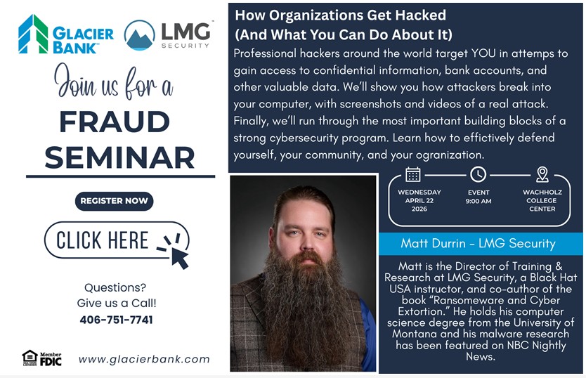 Fraud Seminar with Glacier Bank