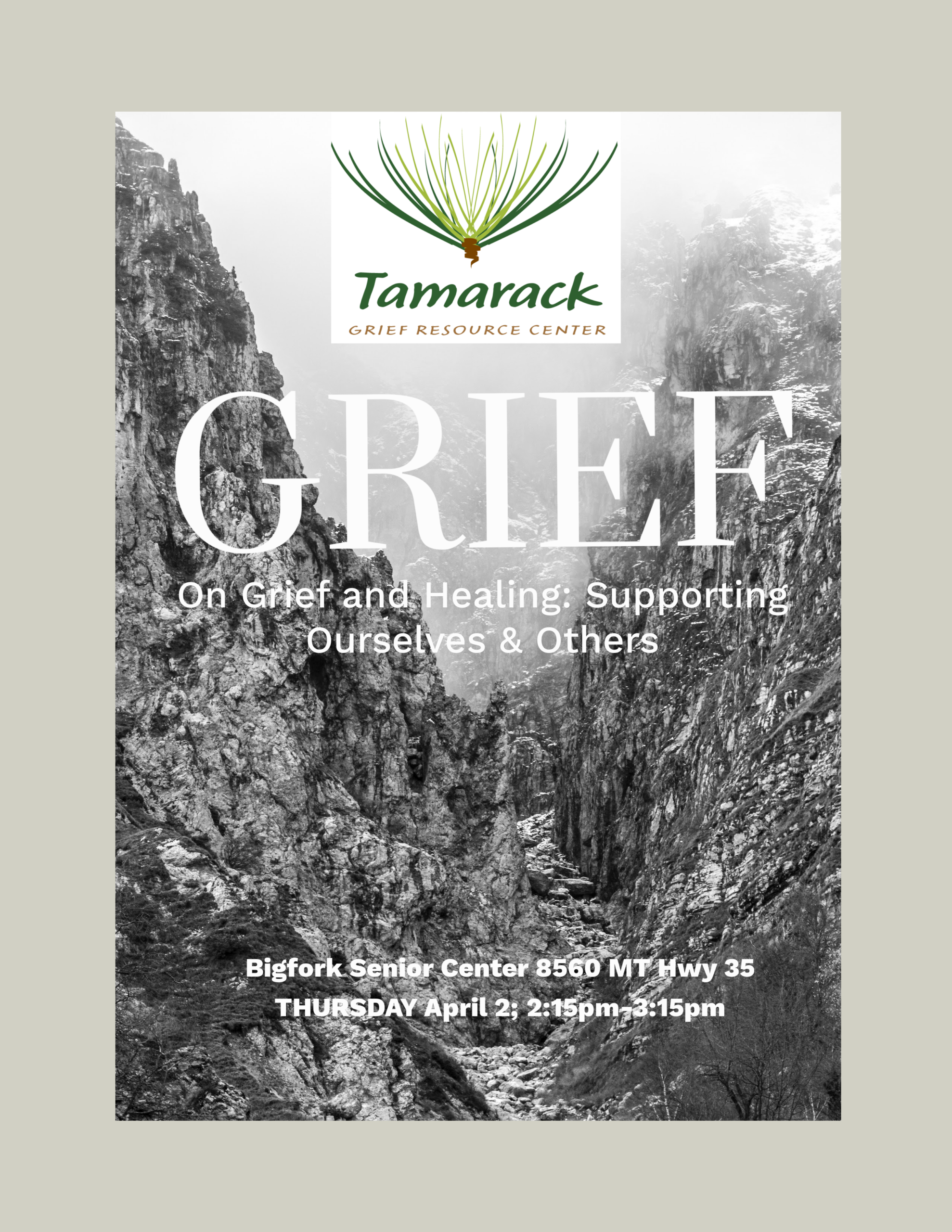 Grief and Healilng Counseling at Bigfork Senior Center
