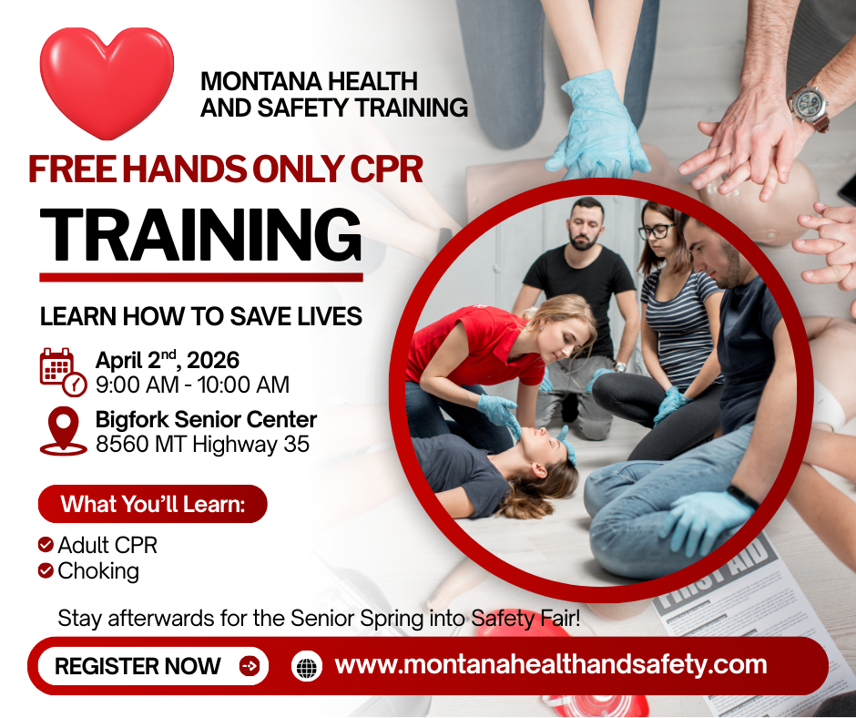 FREE CPR training session with Montana Health & Safety at the Bigfork Senior Center