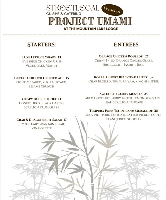 Project Umami at Mountain Lake Lodge