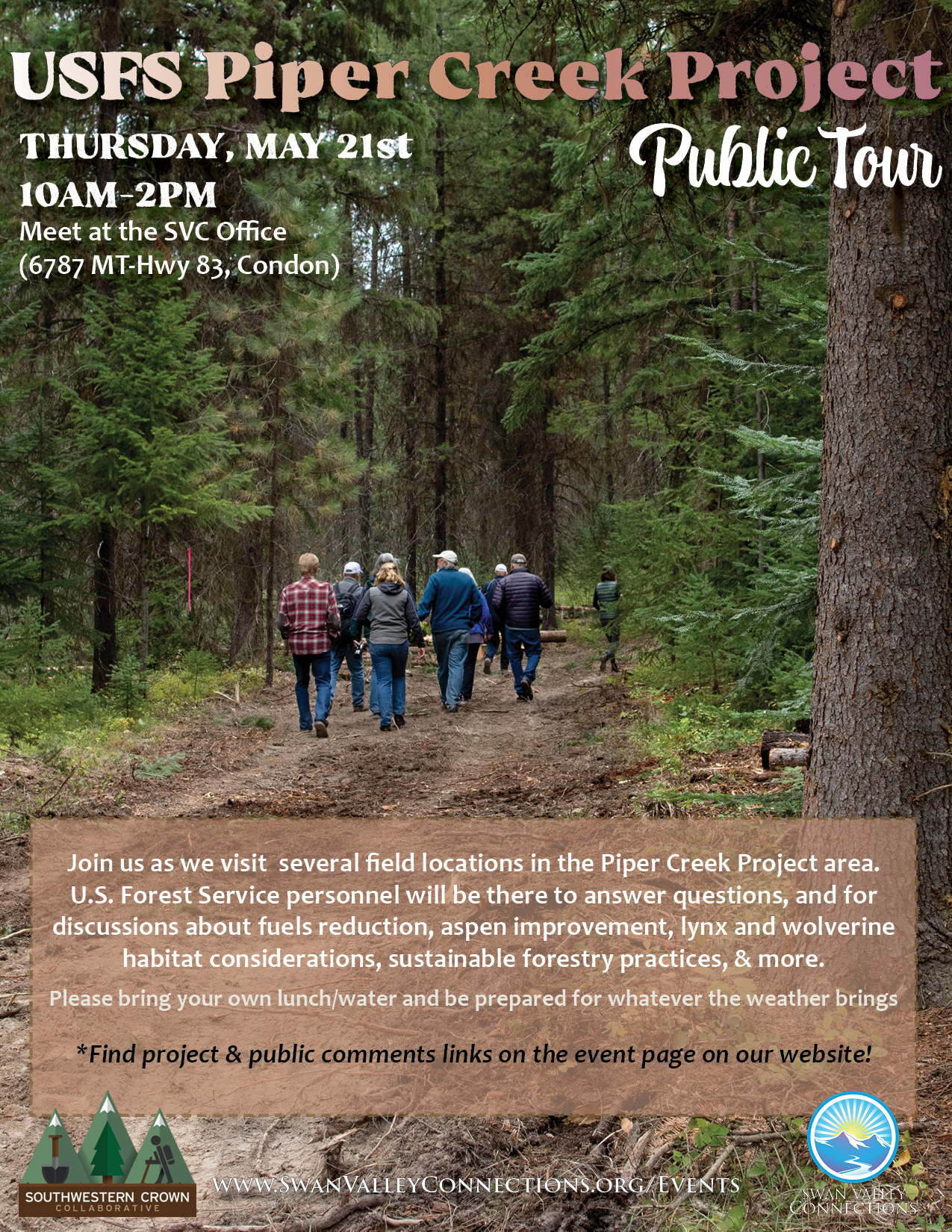 US Piper Creek Project Public Tour with Swan Valley Connections