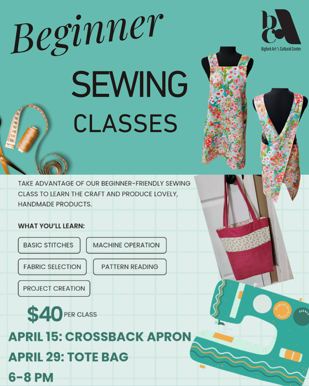 Beginner SEwing Class at BACC