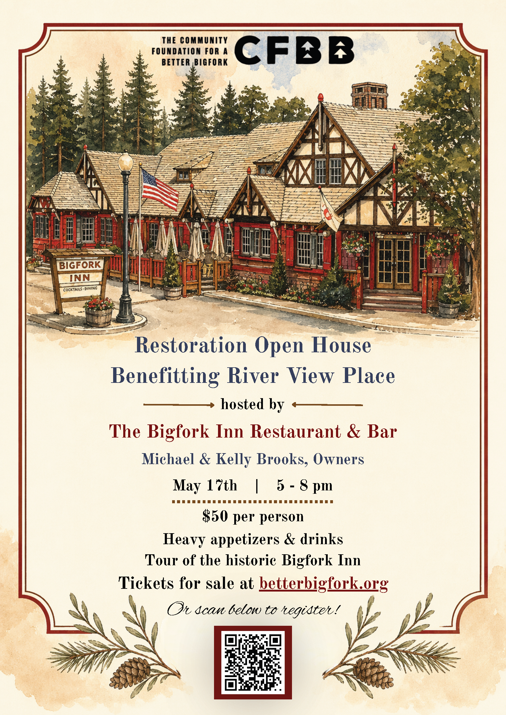 Fundraiser for Preserve Riverview Place at Bigfork Inn, May 17th.