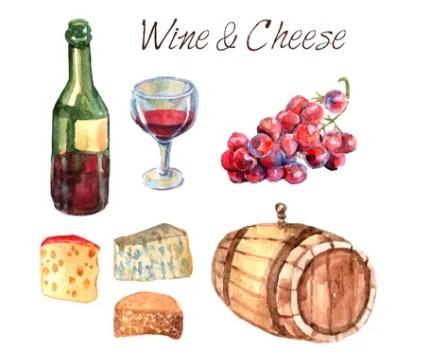 wine and cheese