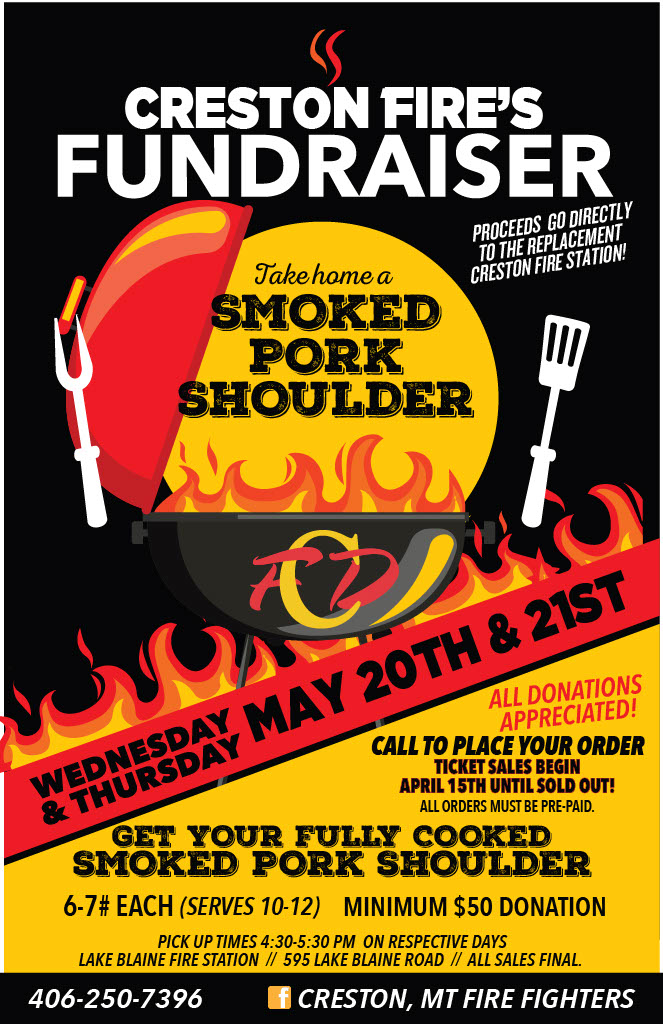 Creston Fire Pork Shoulder Fundraiser