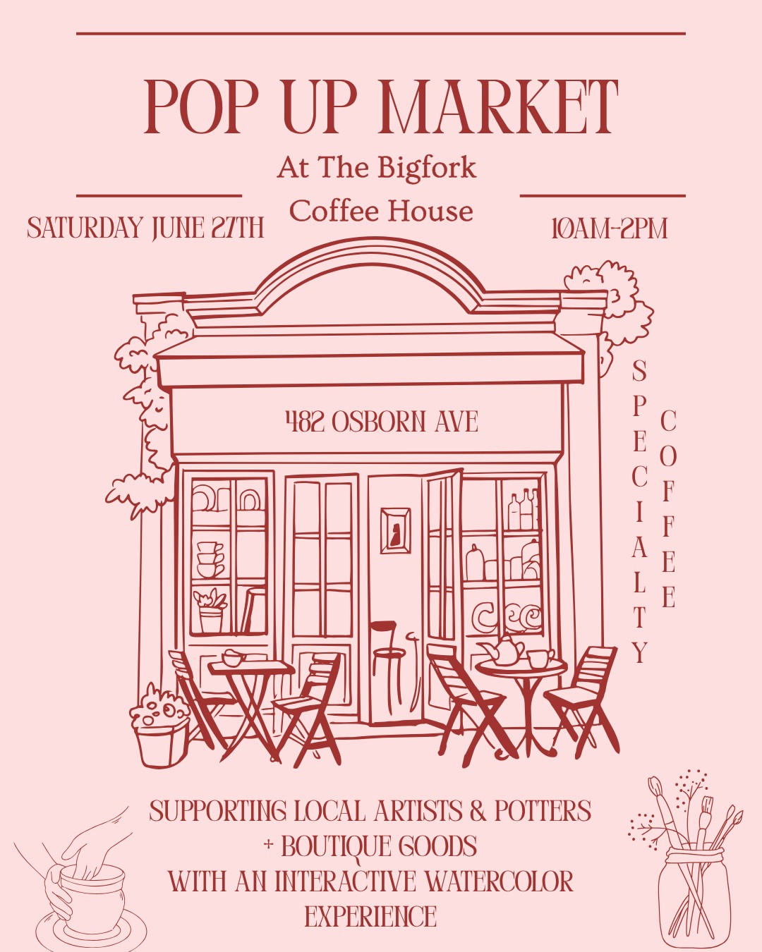 pop up market at bigfork coffee house