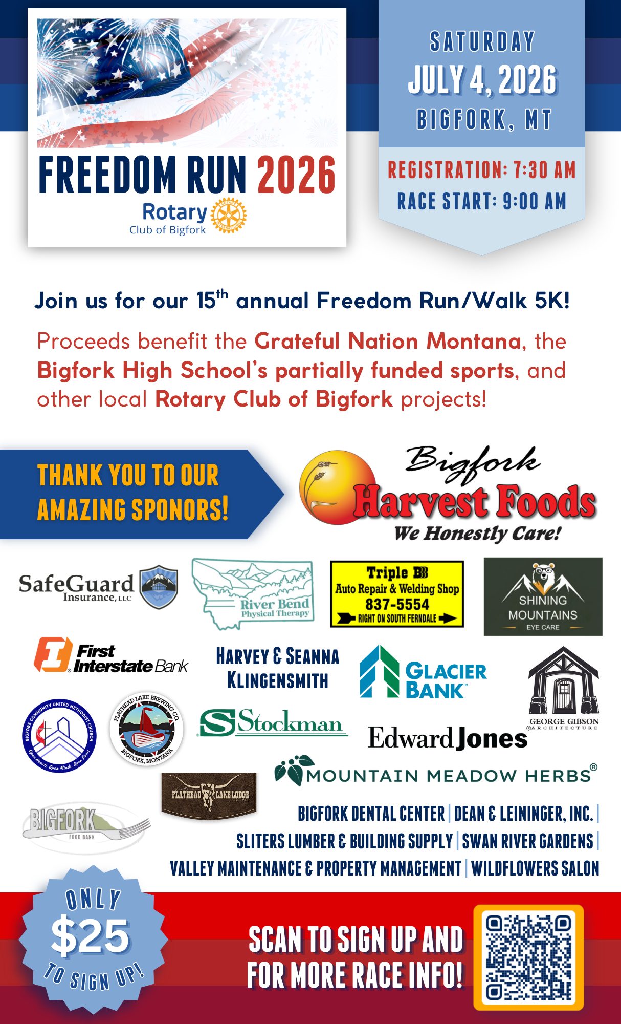 Freedom Run on July 4th 2026