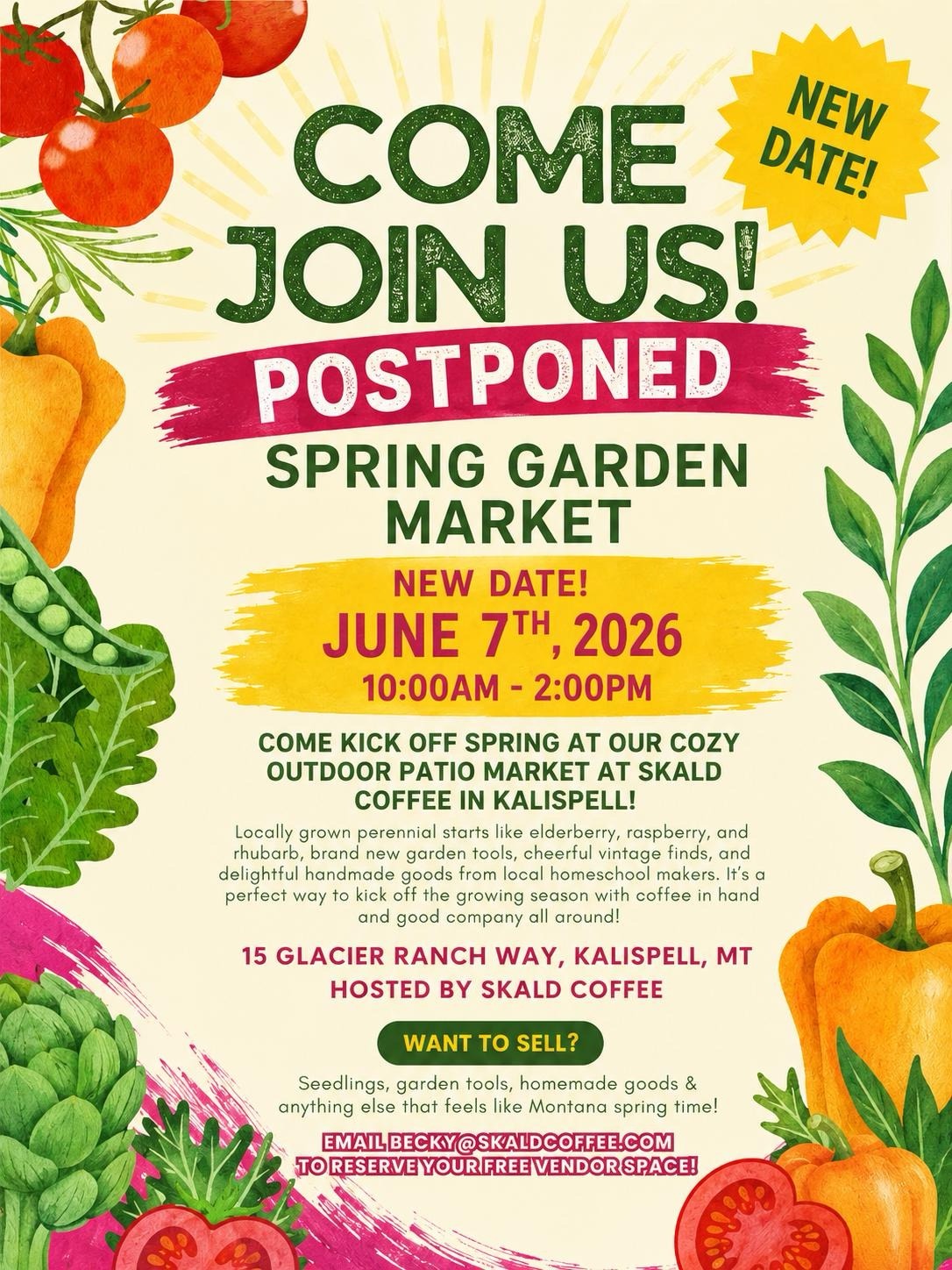 Skald Coffee presents Spring Garden Market in Kalispell