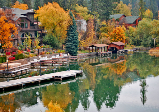 Bigfork Bay with fall colors