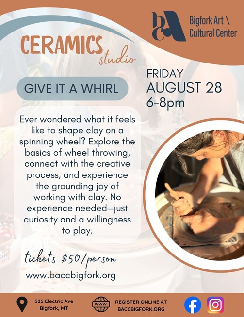 ceramics studio at bigfork art and cultural center