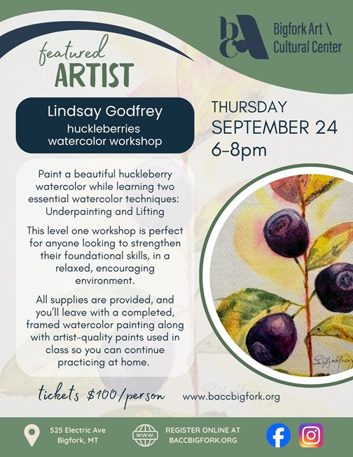 featured artist huckleberry watercolor workshop