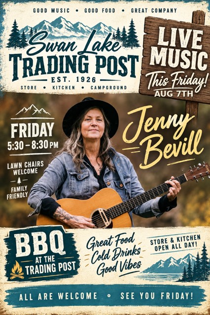 jenny bevill live at swan lake trading post