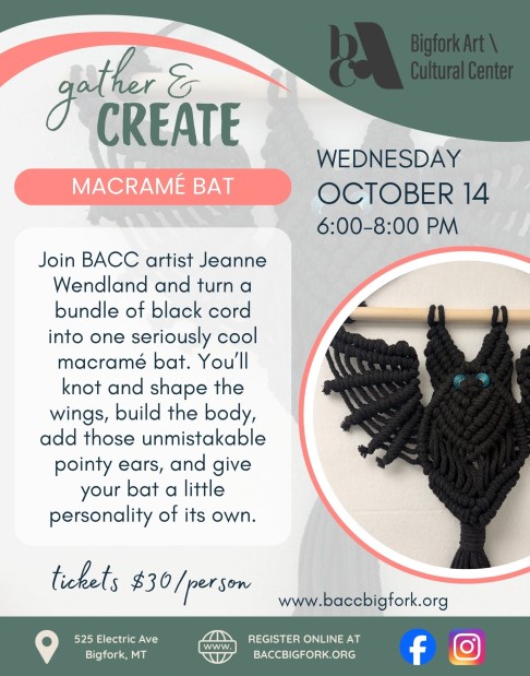 create a macrame bat