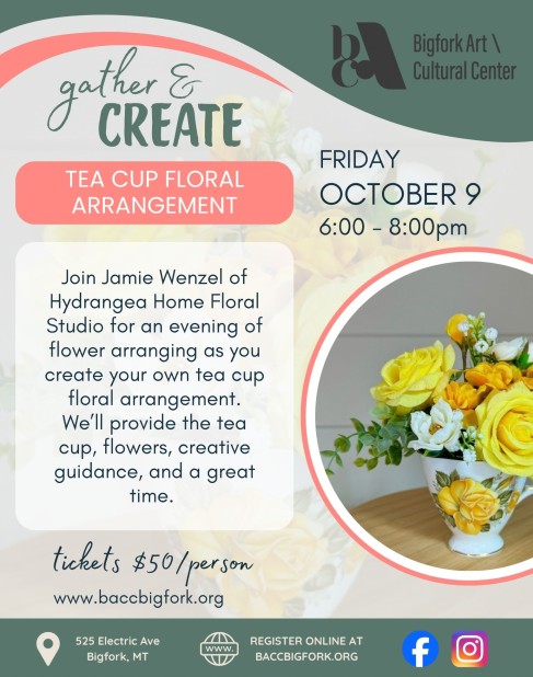 create a tea cup floral arrangement