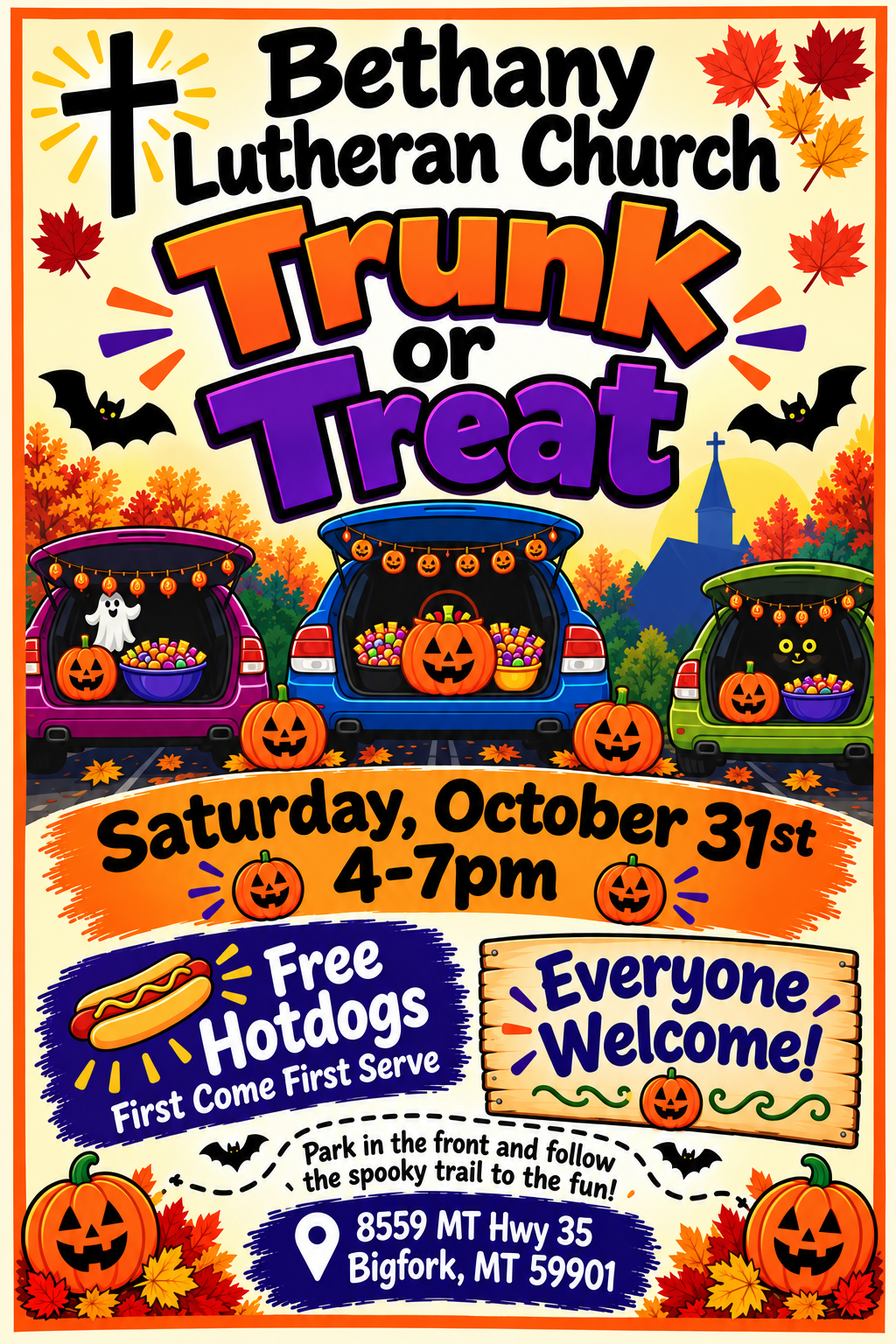 bethany lutheran church trunk or treat